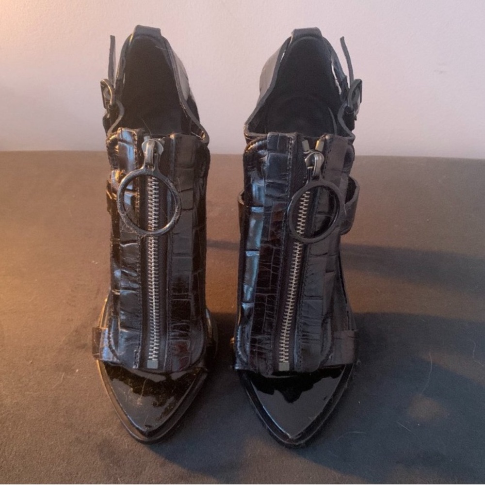 Givenchy Black Heels with Front Zipper